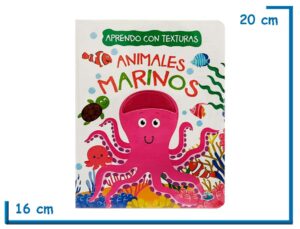 LIBRO APRENDO CON TEXTURAS ANIMALES MARINOS