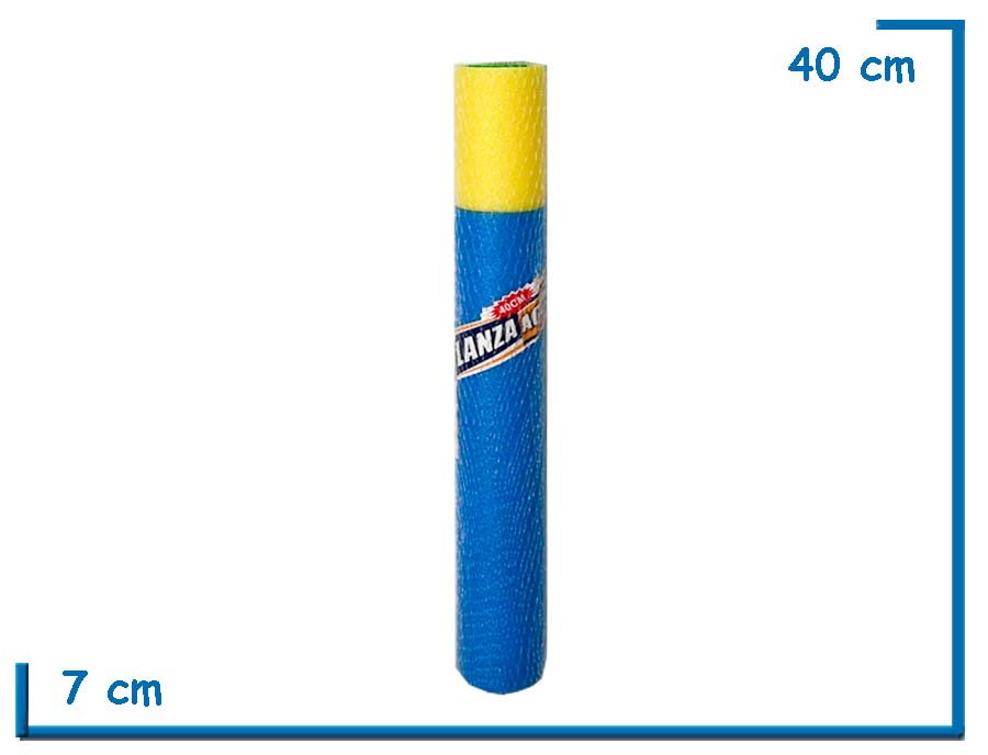 LANZA AGUAS AZUL 40CM EN BOLSA DE RED