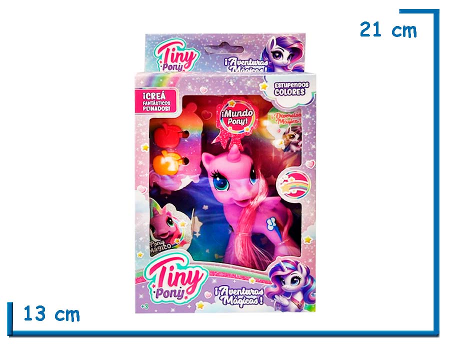 TINY PONY LILA CON GOMITAS PARA EL PELO