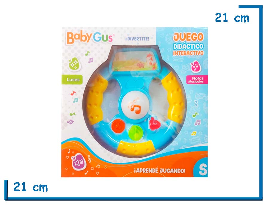 BABY GUS  VOLANTE INTERACTIVO LUZ Y SONIDO