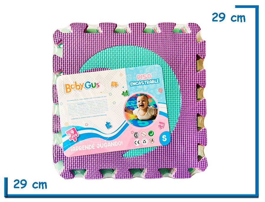 BABY GUS PISO DE GOMA EVA ENCASTRABLE UNICORNIO  9PZS
