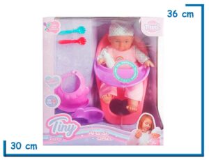 TINY BABY HORA DE COMER BEBE ROPA ROSA CON SONIDO