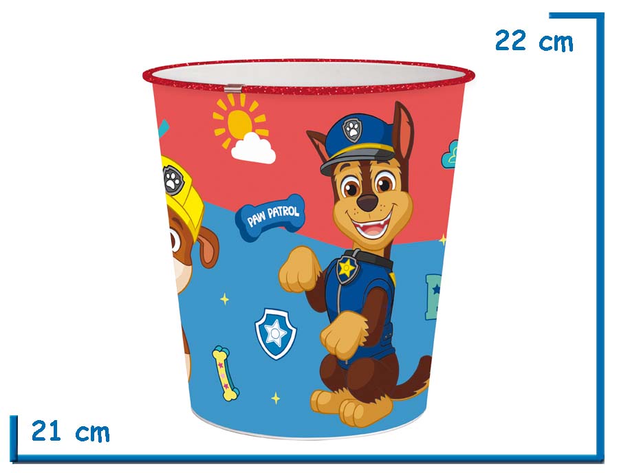 PAW PATROL CHASE DUSTBIN PAPELERA 22 X 21CM