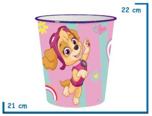 PAW PATROL SKYE DUSTBIN PAPELERA 22 X 21CM