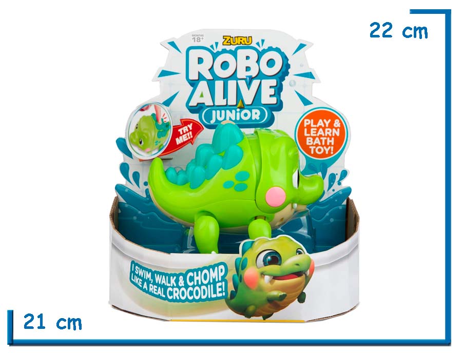 ZURU ROBO ALIVE JUNIOR CROCODILE PLAY & LEARN BATH TOY