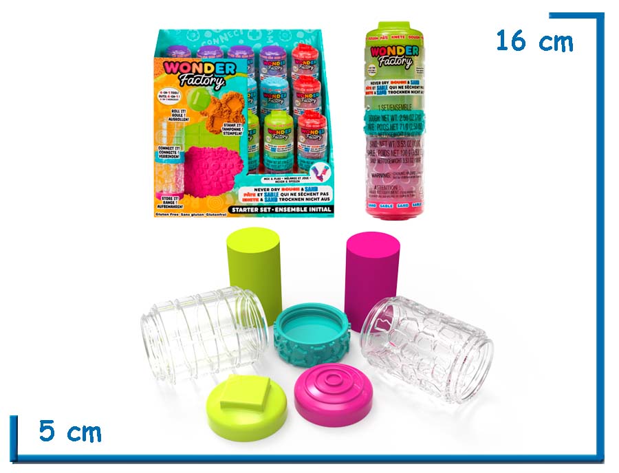 WONDER FACTORY MASA VERDE Y ARENA FUCSIA 2-PACK