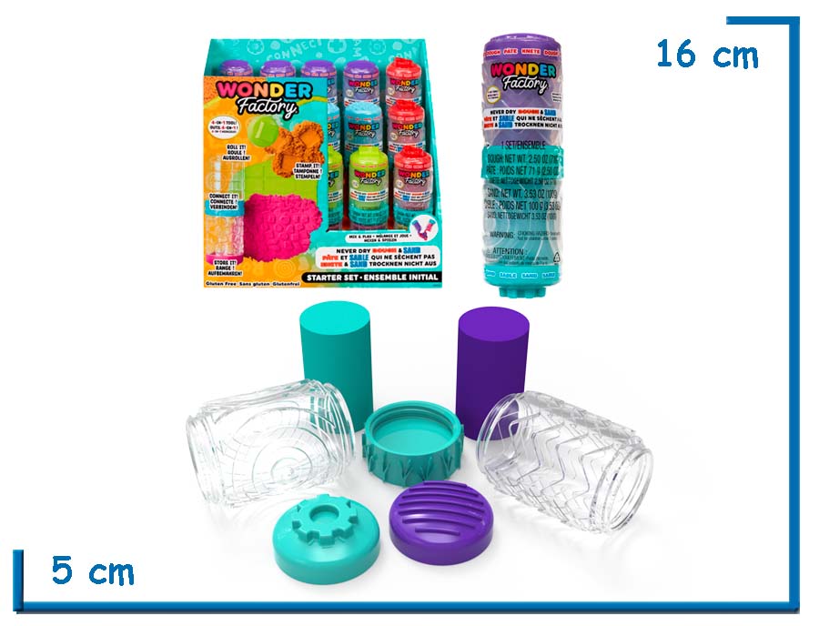 WONDER FACTORY MASA VIOLETA Y ARENA TURQUESA 2-PACK