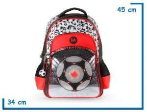 MOCHILA ESPALDA 18" NEW CHAMPIONS ROJA CON LUZ LED