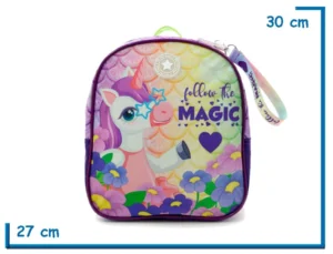 MOCHILA ESPALDA 11" UNICORNIO FOLLOW THE MAGIC