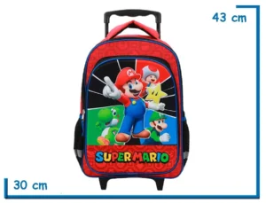MOCHILA CARRO 18″ SUPER MARIO ESTRELLA RELIEVE