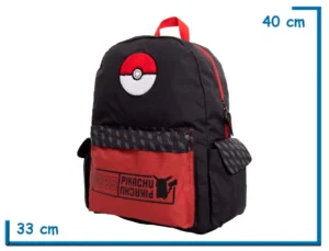MOCHILA ESPALDA 18" POKEMON PIKACHU 025 POKEBOLA FLUFFY