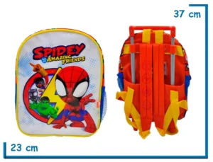 MOCHILA CARRO 12" SPIDEY AF ROJA