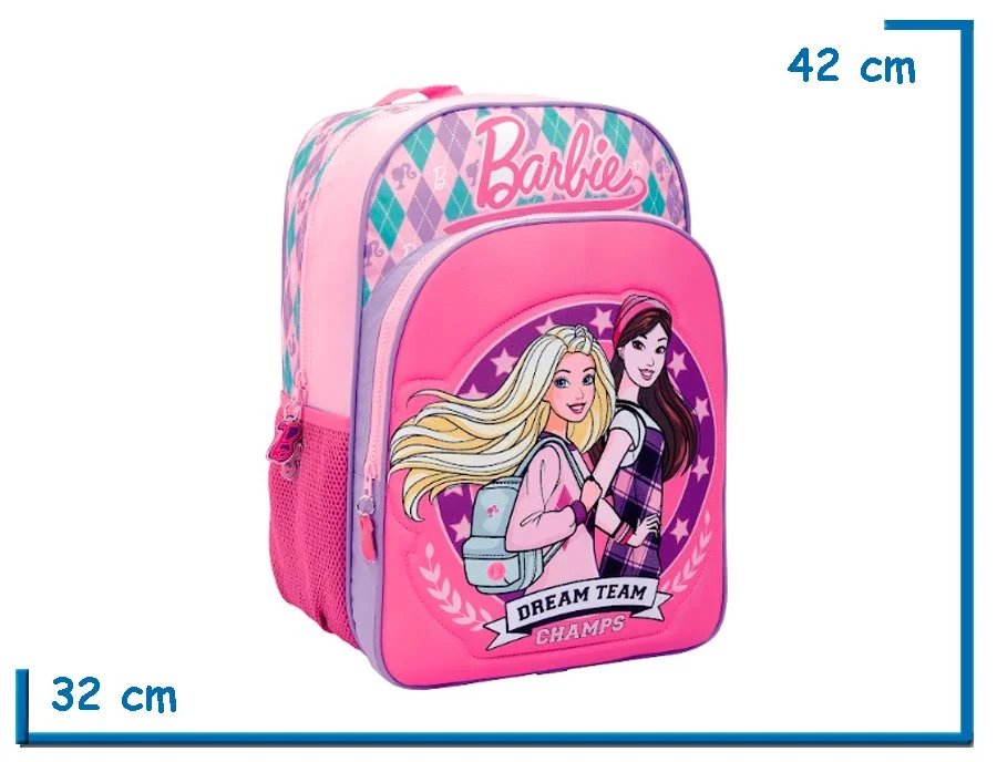 MOCHILA ESPALDA 16” BARBIE ROSA DREAM TEAM