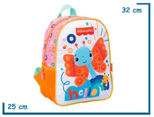 MOCHILA ESPALDA 12" FISHER PRICE MARIPOSA HELLO