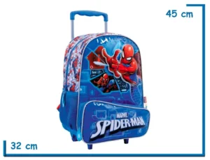 MOCHILA CARRO 16'' SPIDER-MAN AZUL TECH