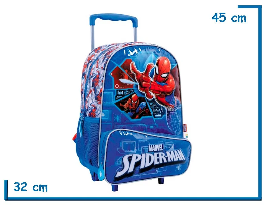 MOCHILA CARRO 16” SPIDER-MAN AZUL TECH