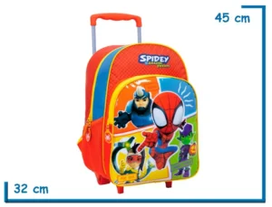 MOCHILA CARRO 16" SPIDEY AF ROJA VS ENEMIGOS