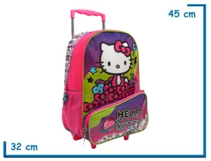 MOCHILA CARRO 16" HELLO KITTY VIOLETA PLANETA