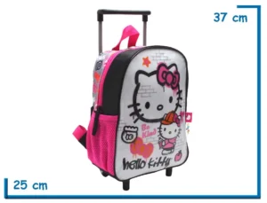 MOCHILA CARRO 12" HELLO KITTY GRIS BE KIND