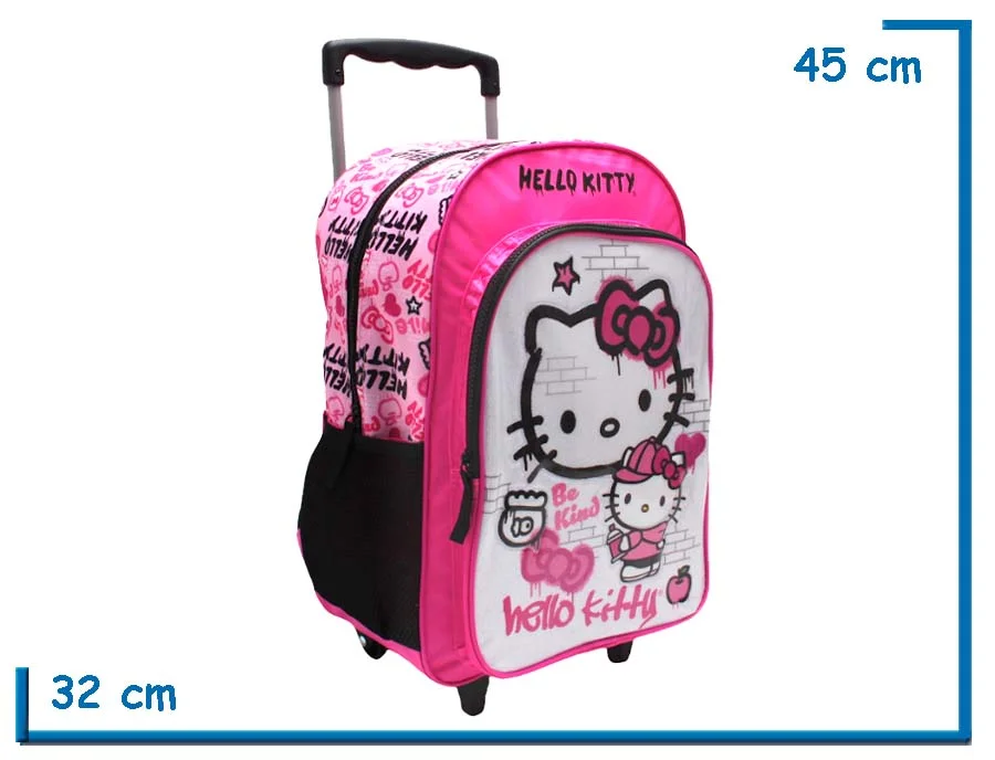 MOCHILA CARRO 16″ HELLO KITTY ROSA BE KIND