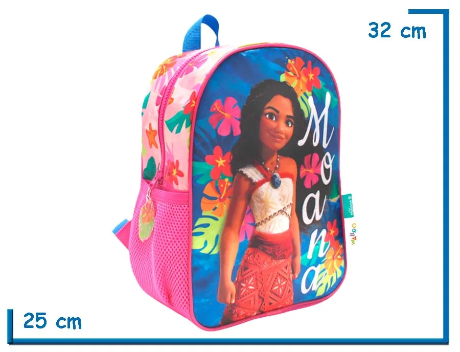 MOCHILA ESPALDA 12″ MOANA ROSA FLORES Y HOJAS (WA77979S)