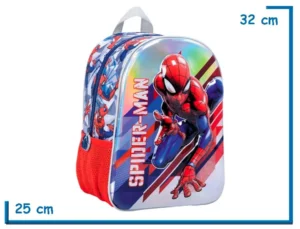 MOCHILA ESPALDA 12″ SPIDER-MAN PRISM WHITE LINE (PERSONAJE RELIEVE)