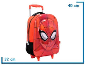 MOCHILA CARRO 16'' SPIDER-MAN MASCARA RELIEVE