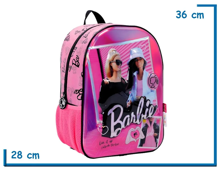 MOCHILA ESPALDA 14″ BARBIE ROSA BARBIE GIRL RELIEVE