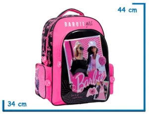 MOCHILA ESPALDA 18" BARBIE NEGRA BARBIE GIRL RELIEVE