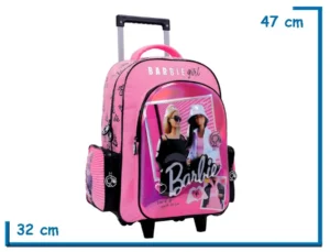 MOCHILA CARRO 18" BARBIE ROSA BARBIE GIRL RELIEVE