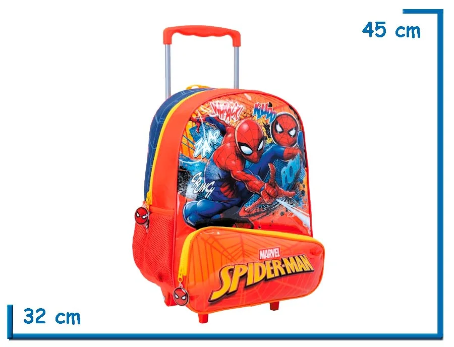 MOCHILA CARRO 16″ SPIDER-MAN ROJA POW