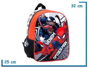 MOCHILA ESPALDA 12" SPIDER-MAN ROJA VENOM VS SPIDER-MAN