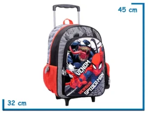 MOCHILA CARRO 16" SPIDER-MAN NEGRA VENOM VS SPIDER-MAN