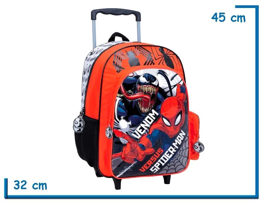 MOCHILA CARRO 16″ SPIDER-MAN ROJA VENOM VS SPIDER-MAN