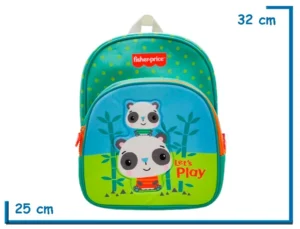 MOCHILA ESPALDA 12" FISHER PRICE PANDAS NEOPRENE