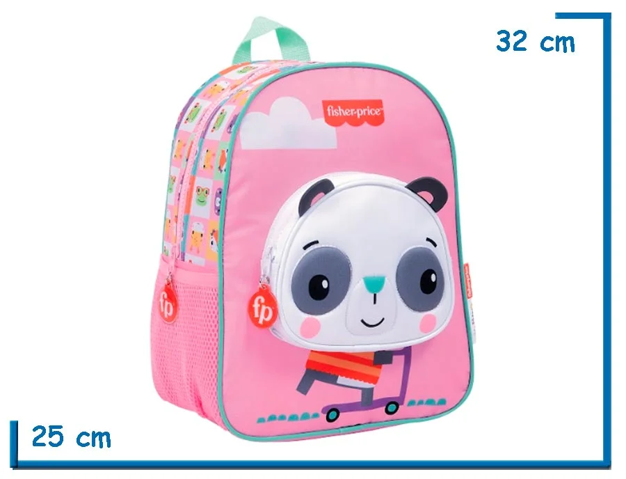 MOCHILA ESPALDA 12″ FISHER PRICE PANDA OREJITAS