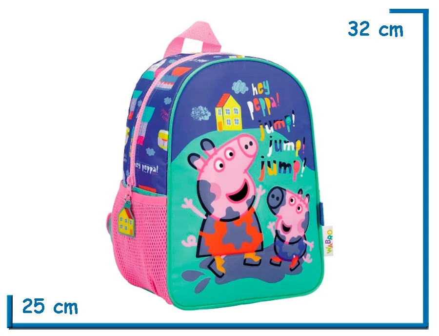 MOCHILA ESPALDA 12″ PEPPA PIG AZUL JUMP!
