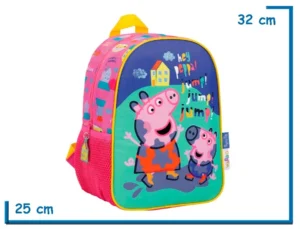 MOCHILA ESPALDA 12" PEPPA PIG ROSA JUMP!