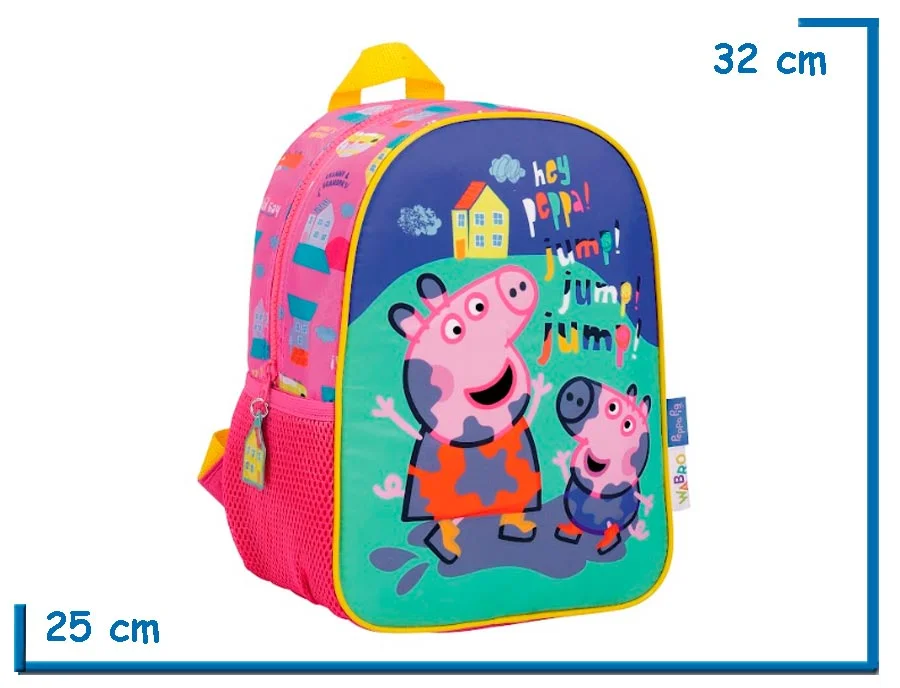 MOCHILA ESPALDA 12″ PEPPA PIG ROSA JUMP!