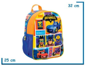 MOCHILA ESPALDA 12" BATWHEELS AMARILLA CUADROS