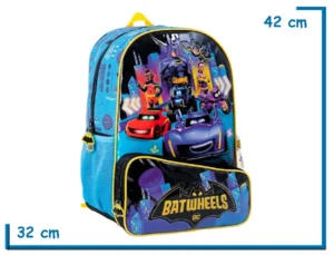 MOCHILA ESPALDA 16" BATWHEELS TURQUESA PERSONAJES