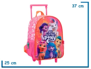 MOCHILA CARRO 12" MY LITTLE PONY ROSA GRUPO