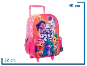 MOCHILA CARRO 16" MY LITTLE PONY ROSA GRUPO