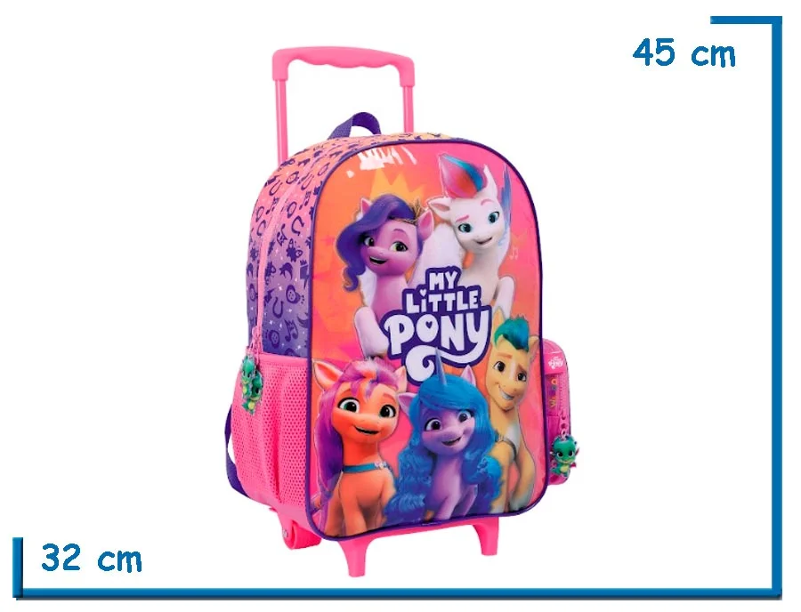 MOCHILA CARRO 16″ MY LITTLE PONY VIOLETA GRUPO