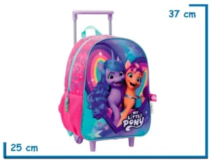 MOCHILA CARRO 12" MY LITTLE PONY ROSA CORAZON