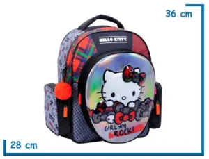 MOCHILA ESPALDA 14" HELLO KITTY GIRL YOU ROCK RELIEVE