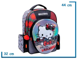 MOCHILA ESPALDA 17" HELLO KITTY GIRL YOU ROCK RELIEVE