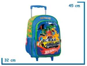 MOCHILA CARRO 16" HOT WHEELS VERDE DRAGON
