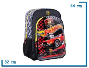 MOCHILA ESPALDA 18" HOT WHEELS AMARILLA RED CAR