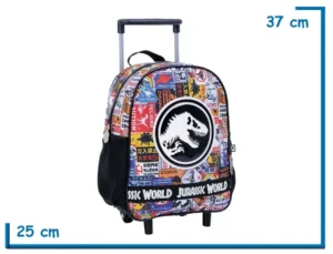 MOCHILA CARRO 12" JURASSIC WORLD ADVERTENCIAS